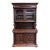 Antique Late 1800s French Renaissance Revival Walnut Step Back Bookcase Cabinet For Sale