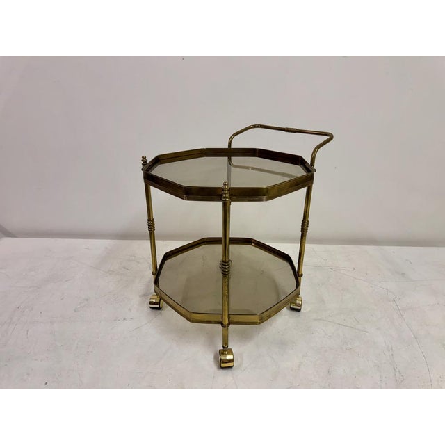 Octagonal Brass Drinks Trolley, 1980s For Sale - Image 6 of 15