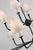 Visual Comfort Thomas O'Brien for Visual Comfort Signature Piaf Grande Two-Tier Chandelier in Aged Iron & Ebonized Oak with Linen Shades For Sale - Image 4 of 5