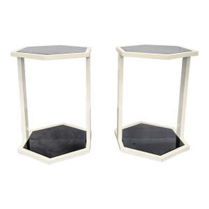 Pair of Nate Berkus Hexagon Side Tables
