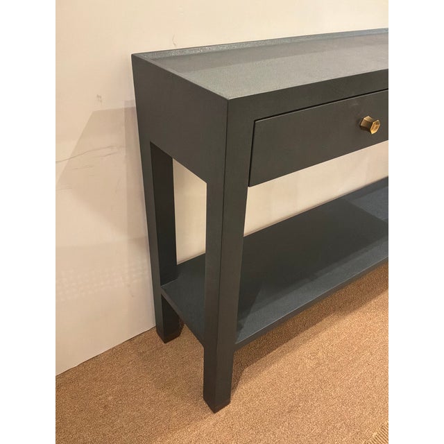 Modern Made Goods Co Jarin Dark Navy Console For Sale - Image 3 of 8