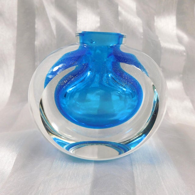 Steven Correia Turquoise Blue Art Glass Perfume Bottle # 26899 For Sale In San Francisco - Image 6 of 10