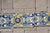 17th Century Portuguese Floral Border Tiles Set of 10 Blue, Yellow & White Antique For Sale - Image 4 of 12