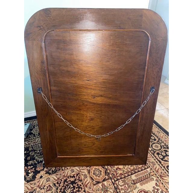 Gothic 1930s Oak Wall Mirror For Sale - Image 3 of 6