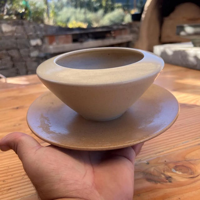 2000 - 2009 2000s Two-Tone Gravy Boat and Saucer Calif Tempo Metlox For Sale - Image 5 of 12