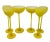 Yellow Set of 6 Vintage Carlo Moretti Cased Glassware: 4 Butterscotch Cordial Glasses & 2 Champagne Coupes | Mid-Century Italian Barware For Sale - Image 8 of 13