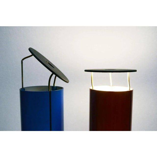 Blue Model Sax Table Lamps by Paolo Cassai for Sirrah, 1975, Set of 2 For Sale - Image 8 of 11