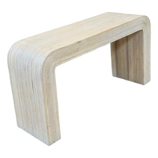 Vintage Pencil Reed Console Table For Sale