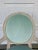 French Provincial A French Country Classic | Louis XVI Fauteuil in Soft Celadon Velvet For Sale - Image 3 of 11