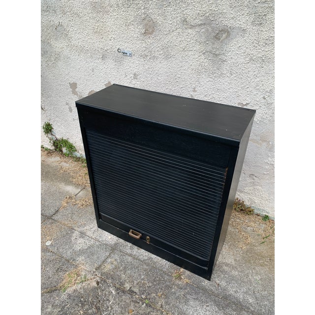 Black Shutter Cabinet, 1980s For Sale - Image 6 of 6