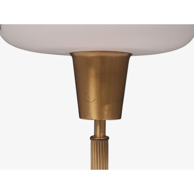 1950s Mid-Century Modern Ibe-Konst Ystad, Table Lamp, Brass, Opaque Glass For Sale In New York - Image 6 of 12