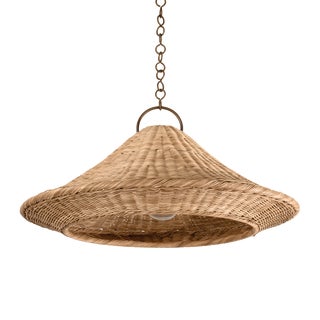 Hudson Valley Lighting Baychester 32 in. 1 Light Pendant in Bronze Leaf Finish For Sale