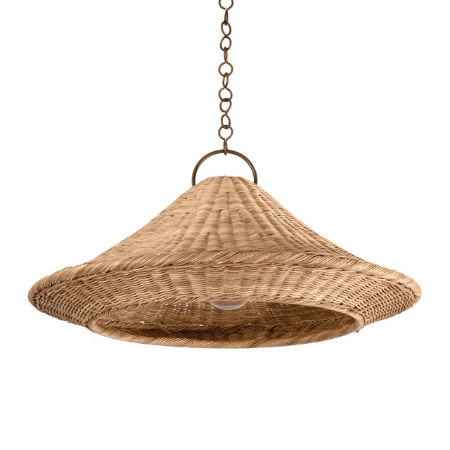 Hudson Valley Lighting Baychester 32 in. 1 Light Pendant in Bronze Leaf Finish For Sale