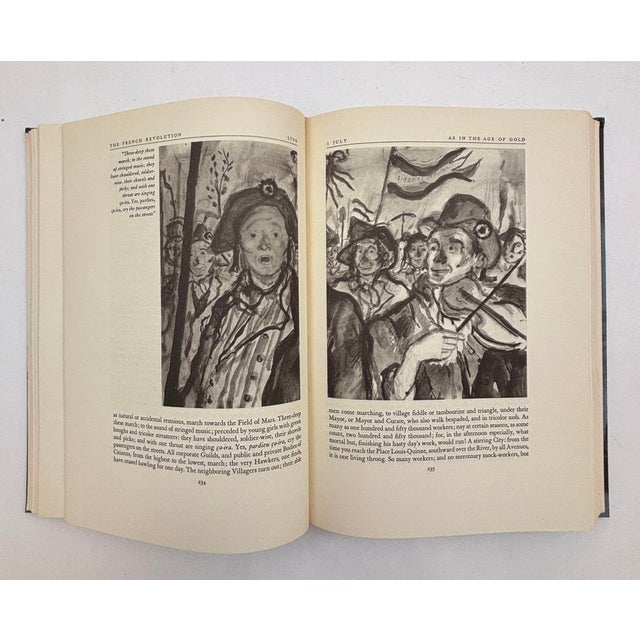 Paper The French Revolution History by Thomas Carlyle Hardcover Book in Slipcase 1956 For Sale - Image 7 of 9