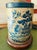 Metal 1980s Wildwood Tin Blue Willow Table Lamp For Sale - Image 7 of 12