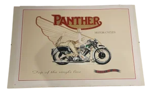 Automobilia Model 100 Rewind Panther Motorcycle Poster, 1970s