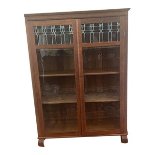 Late 20th Century Arts & Crafts Bookcase For Sale