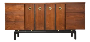 Mainline by Hooker Walnut Mid-Century Modern Dresser