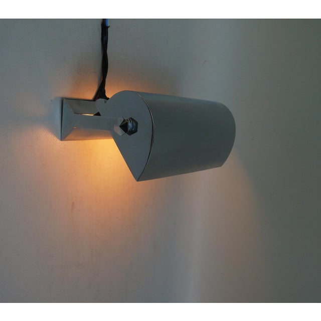 Art Deco Minimalist Chrome-Plated Wall Lights, France, 1920s, Set of 2 For Sale - Image 9 of 16