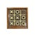 A vintage Tic-Tac-Toe set, finished with a burl wood inset with warm, golden-hued brass toned accents. This set features a...