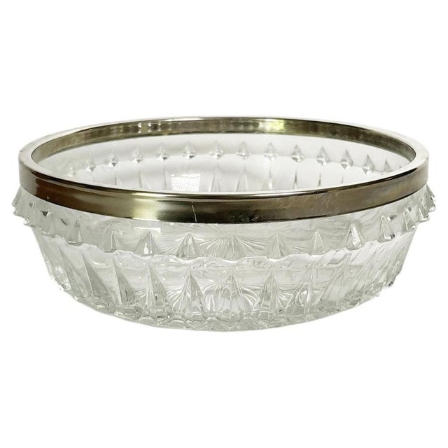 Glass Vide-Poche with Irom Rim, France, 1980s For Sale - Image 12 of 12