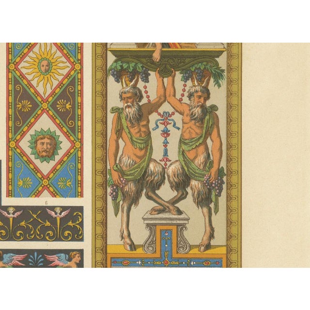 Renaissance Ornament Panel with Mythological Figures and Scrollwork, 1869, Lithograph For Sale - Image 5 of 11
