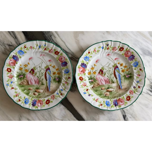 Late 19th Century Antique Charles Ahrenfeldt Aesop's Fables Bohemian Decorative Plates - A Pair For Sale - Image 5 of 8