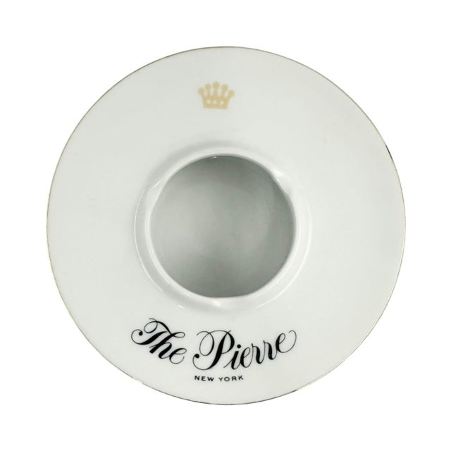 Ceramic Vintage the Pierre Hotel New York Nyc Porcelain Ashtray For Sale - Image 7 of 10