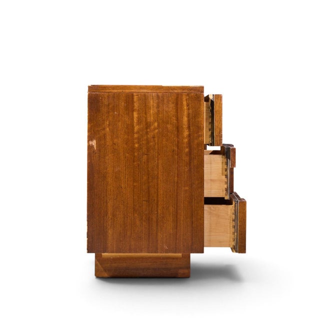 Lane Furniture Lane Staccato Brutalist Mid Century Walnut Lowboy Dresser For Sale - Image 4 of 8