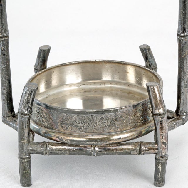 James Tufts Silverplate Pickle Caster Bamboo Aesthetic Movement Circa 1870 For Sale - Image 11 of 14