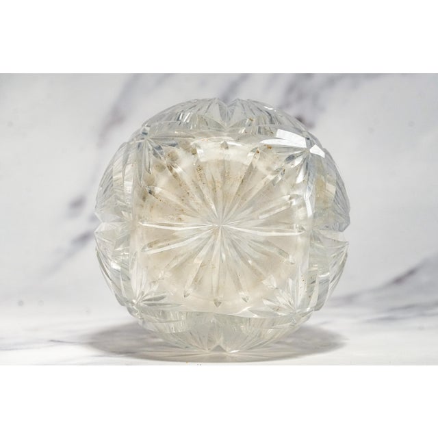 Elegant Heavy Large Hand Cut Crystal German 800 Silver Luxury Flower Vase Home Decor For Sale - Image 17 of 18