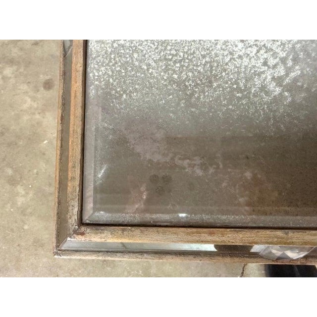 Hollywood Regency Mirrored Coffee Table With Carved Wood and Twisted For Sale - Image 10 of 12