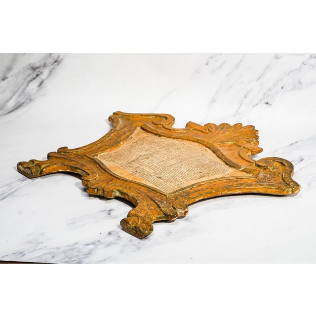 Stunning Baroque 18th Century Antique Italian Carved Wood Tridentine Latin Mass Altar Card Home Decor For Sale - Image 11 of 14