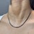 7.5 Carat Round Cut Black Diamond Riviera Tennis Necklace in 18k White Gold For Sale In New York - Image 6 of 18