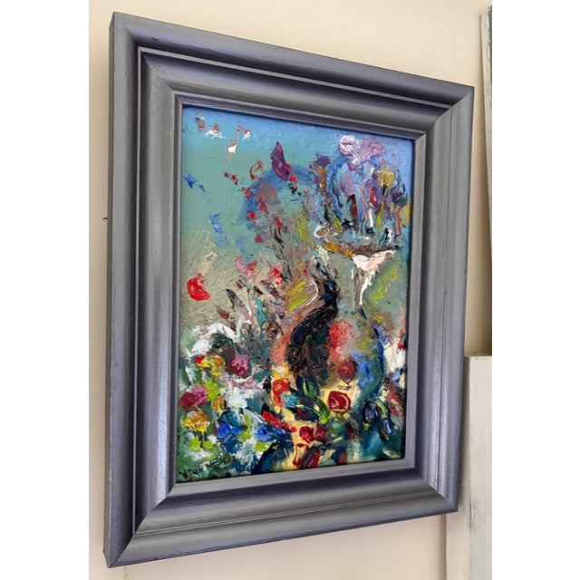 “Vase of Flowers”, Abstract Floral, Oil Painting, by Van Ness For Sale - Image 11 of 18