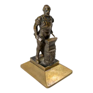 19th Century European Bronze of a Blacksmith After Wilhelm Albermann