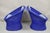 Mid-Century Modern Vintage Mid Century Modern Blue Painted Wicker Rattan Pod Club Chairs - A Pair For Sale - Image 3 of 12