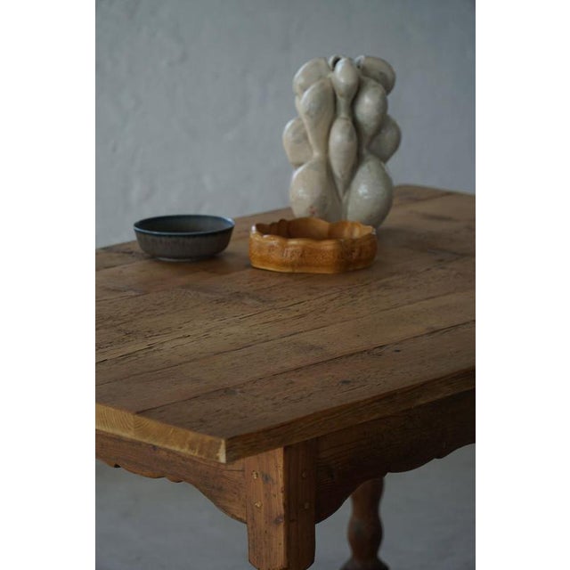 Brown French Modern Rectangular Desk or Dining Table in Pine, 1900s For Sale - Image 8 of 18