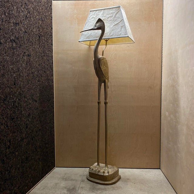 Late 20th Century Post Modern Wood Crane Floor Lamp For Sale In Los Angeles - Image 6 of 12