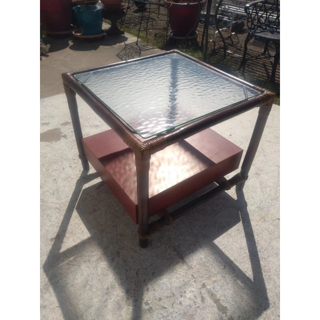 Late 20th Century John Wisner for Ficks Reed Boho Chic End Table For Sale - Image 5 of 7