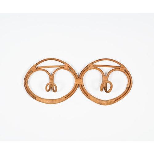 Stunning Mid-Century coat rack in rattan and hand-woven wicker designed by Franca Helg and Franco Albini in Italy during...