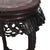 Brown Antique Chinese Floral Carved Rosewood Rouge Marble Top Stand C1910 For Sale - Image 8 of 9