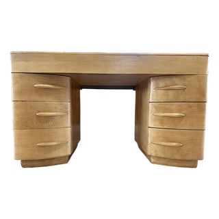 Vintage Heywood Wakefield Kneehole Desk For Sale