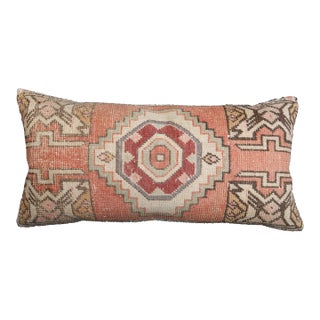 Handmade Decorative Oushak Rug Pillow Cushion Cover -16'' X 34'' For Sale