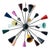 Mid Century Modern Multicolor Sputnik Chandelier, Large Colorful Cone Shade Pendant Light, Stilnovo Style Ceiling Fixture For Sale