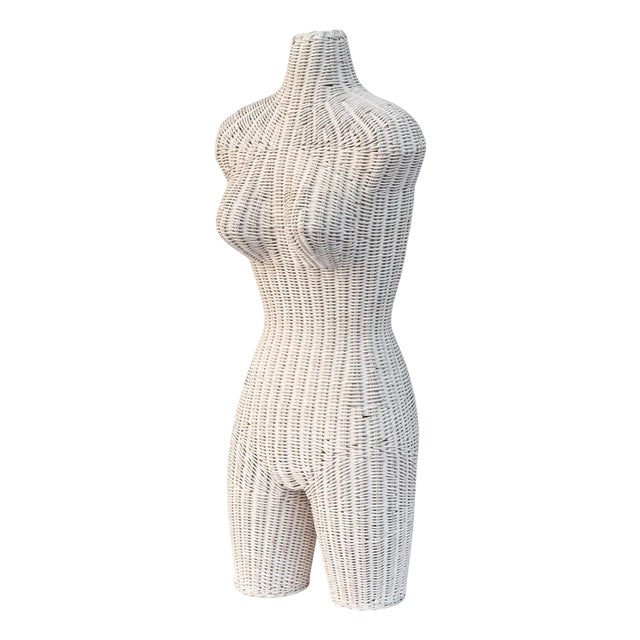 Female Wicker Sculpture, 1970s For Sale