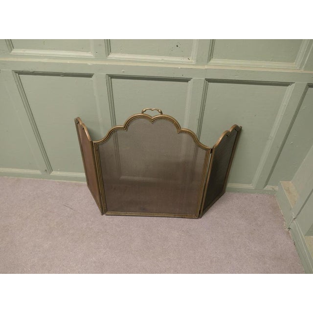 1930s Vintage Italian Folding Brass Fire Guard, 1930 For Sale - Image 5 of 7