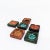 German ceramic ashtray set, 1970s. Ashtray set consisting of 6 multicolored pieces. Square in shape and fat lava style,...