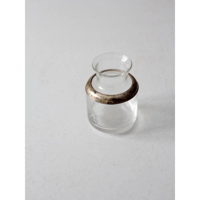 Antique Etched Glass Bottle For Sale - Image 6 of 8