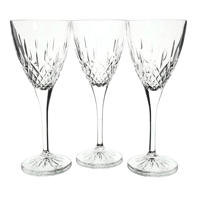 Late 20th Century Royal Doulton Earlswood Lead Crystal Goblets - Set of Three For Sale
